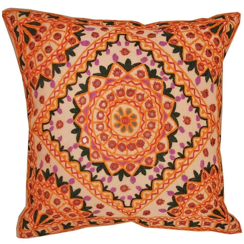 Indian Mirror Work Cushion Cover - Artisan Home Décor