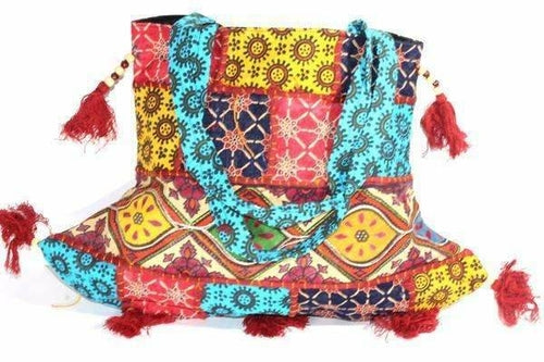 Festival Fireworks Jhola Tote Bag - Artisan Fashion Accessories