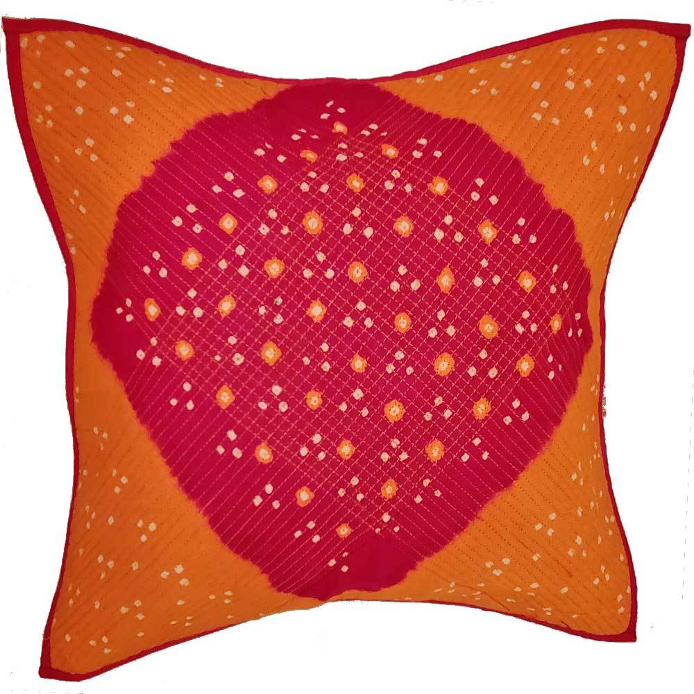 Bandhini Print Cotton Cushion Cover - Artisan Home Décor