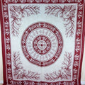 Maroon Tigers & Elephants Majestic Beasts Tapestry - Spiritual & Wellness