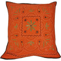 Mirror Work Aari Embroidery Cushion Cover - Artisan Home Décor