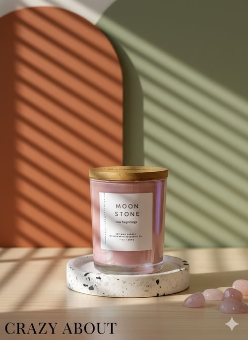 Energy Crystal Candle Natural Soy Wax Aromatherapy Healing - Spiritual & Wellness