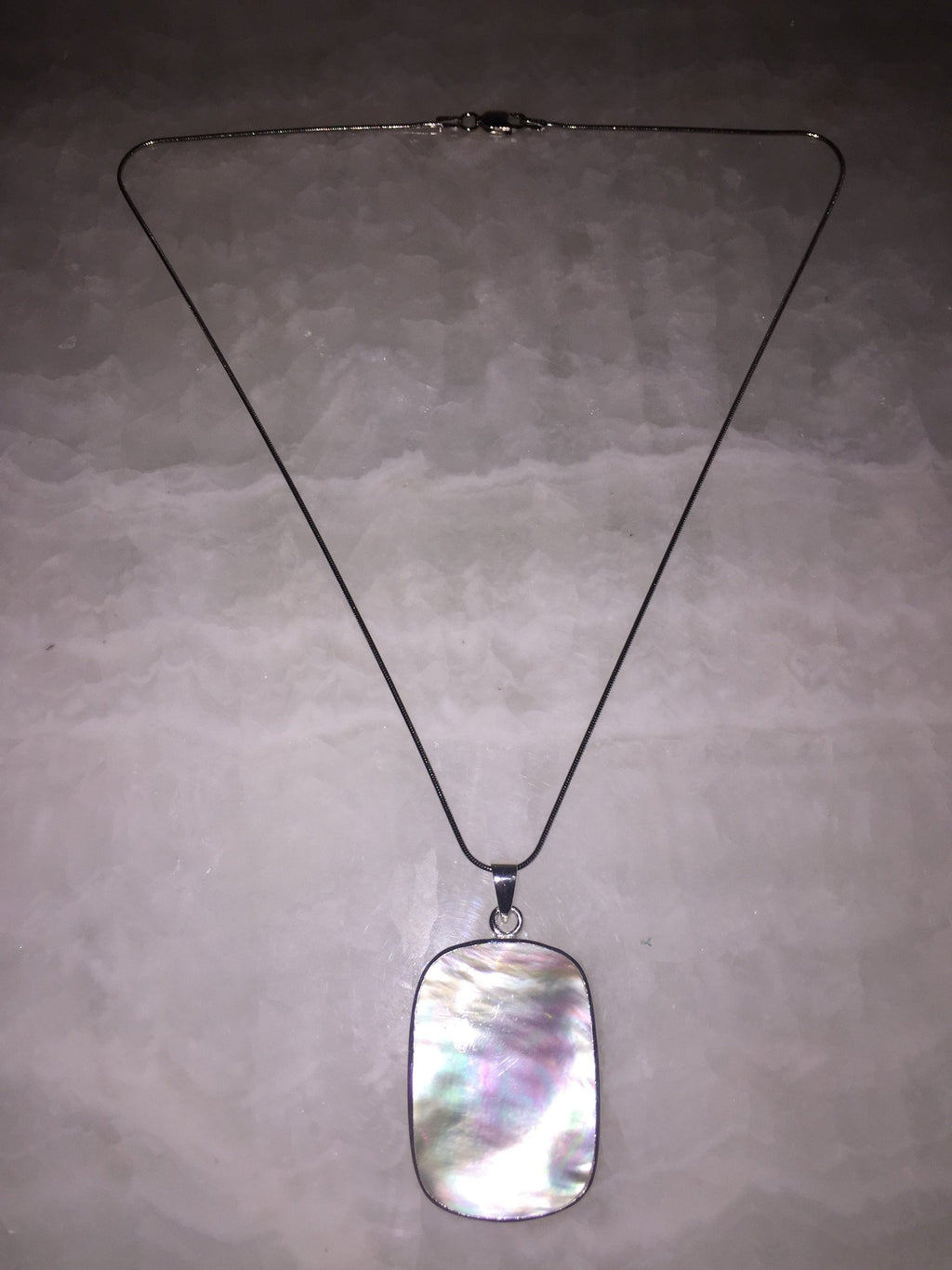 Silver Mother of Pearl Necklace | Calming Protection | WorthyVibe