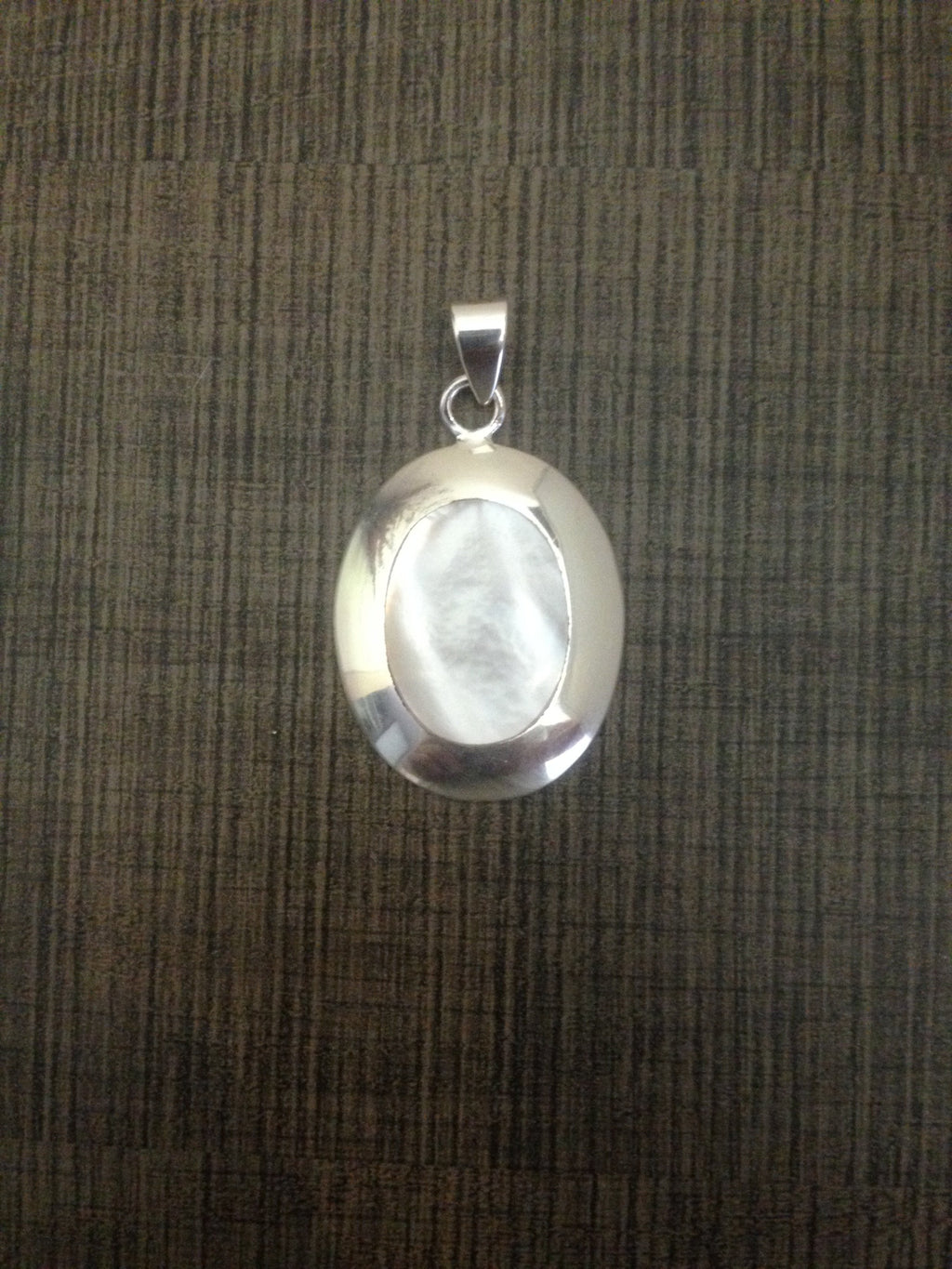 Silver Mother Of Pearl Necklace | Oval Stone | Protection