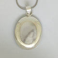 Silver Mother Of Pearl Necklace | Oval Stone | Protection