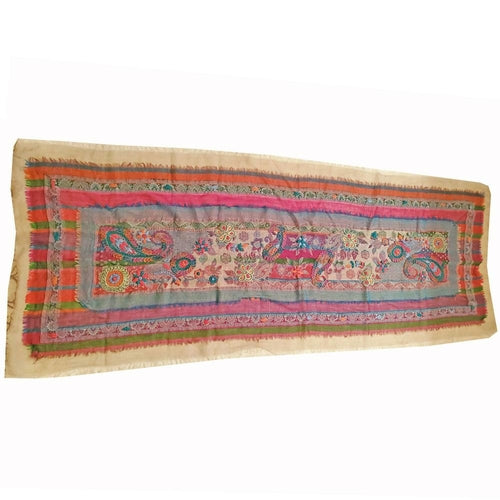 Three Layer Handspun Embroidered Table Runner - Artisan Home Décor
