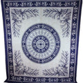 Navy Blue Tigers & Elephants Majestic Beasts Tapestry - Artisan Home Décor