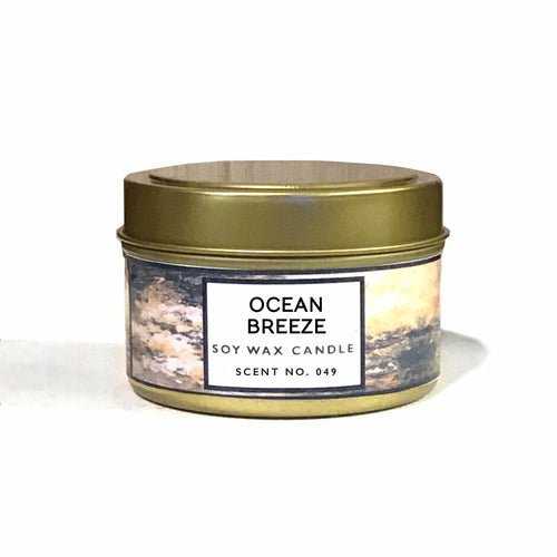 Ocean Breeze Scented Soy Wax Candle - Spiritual & Wellness