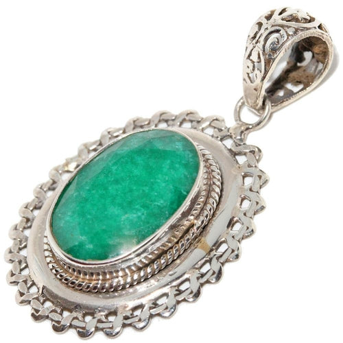 Green Onyx Rope-work Wreath Pendant - Artisan Fashion Accessories