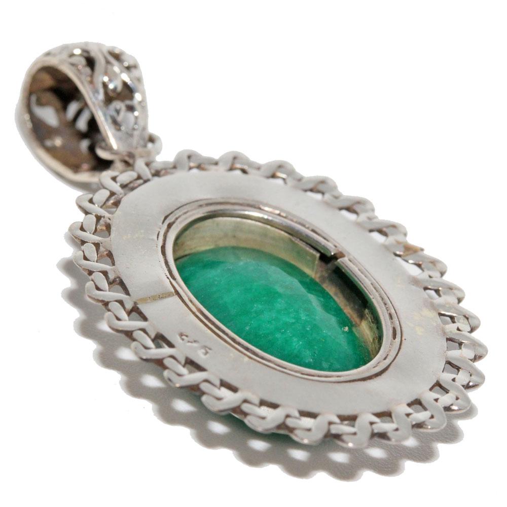 Green Onyx Rope-work Wreath Pendant - Artisan Fashion Accessories