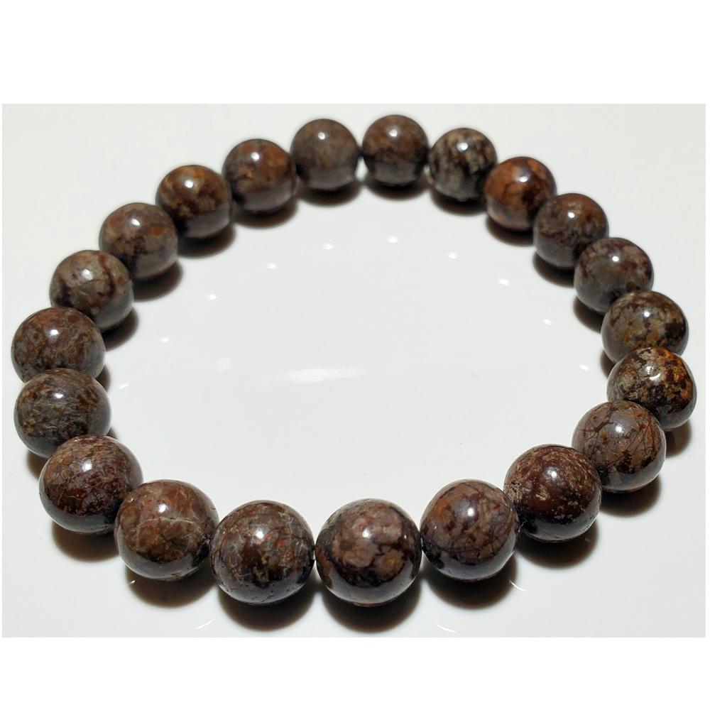 Petrified Wood Beaded Bracelet 8mm - Crystals & Gemstones