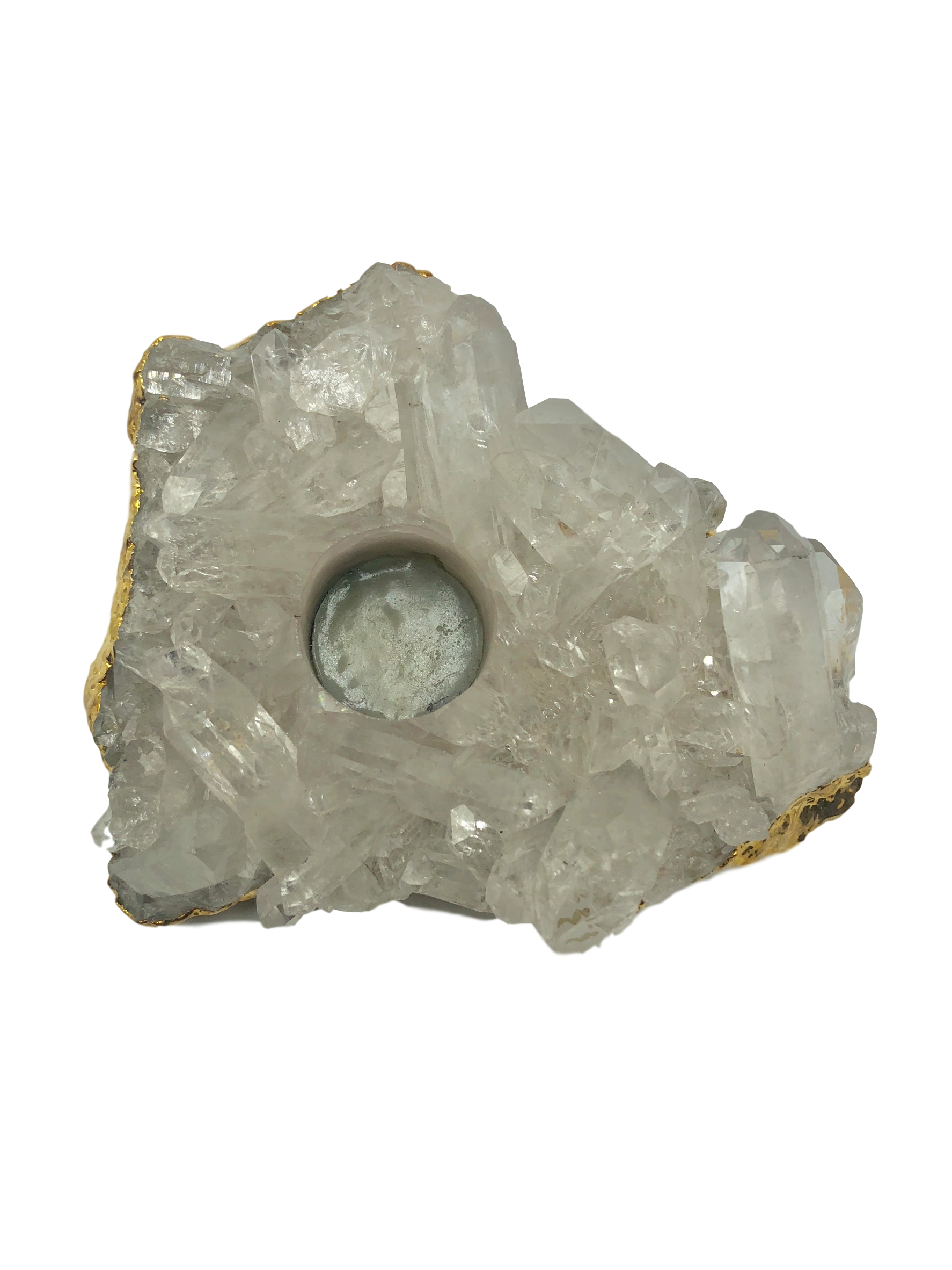Quartz Cluster Candle Holder - Spiritual & Wellness