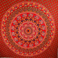Red Elephants & Camels Mandala Tapestry - Spiritual & Wellness