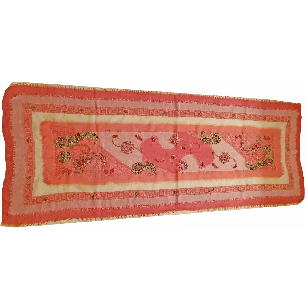Three Layer Handspun Embroidered Table Runner - Artisan Home Décor