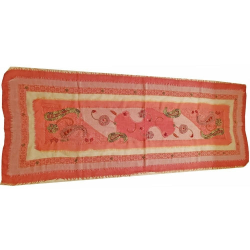 Three Layer Handspun Embroidered Table Runner - Artisan Home Décor