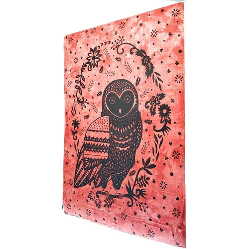 Trippy Owl Tapestry Wall Hanging - Artisan Home Décor