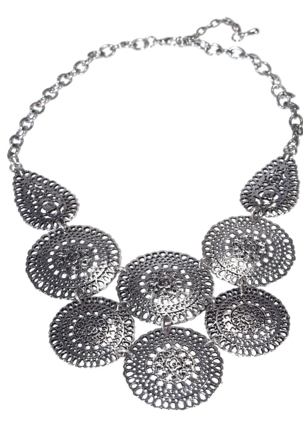 Chakras & Pear Shaped Pendants Necklace - Spiritual & Wellness