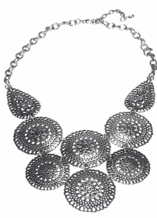 Chakras & Pear Shaped Pendants Necklace - Spiritual & Wellness