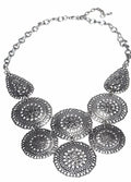 Chakras & Pear Shaped Pendants Necklace - Spiritual & Wellness