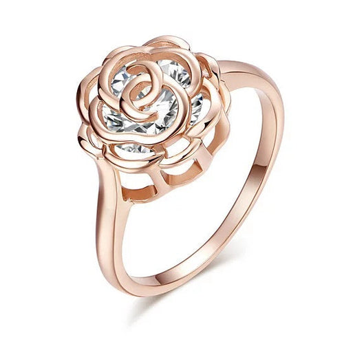 Rose Is A Rose Ring | 18kt Rose Crystal | Vintage Romance | WorthyVibe