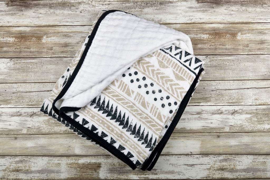Pyramid Cotton Muslin Newcastle Blanket - Artisan Home Decor