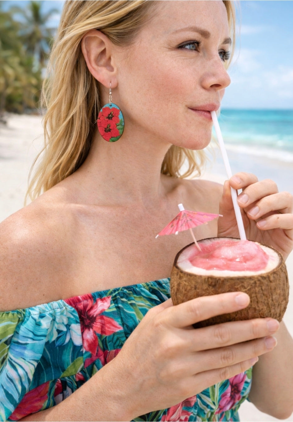 Tropical Wood Earrings - Earrings