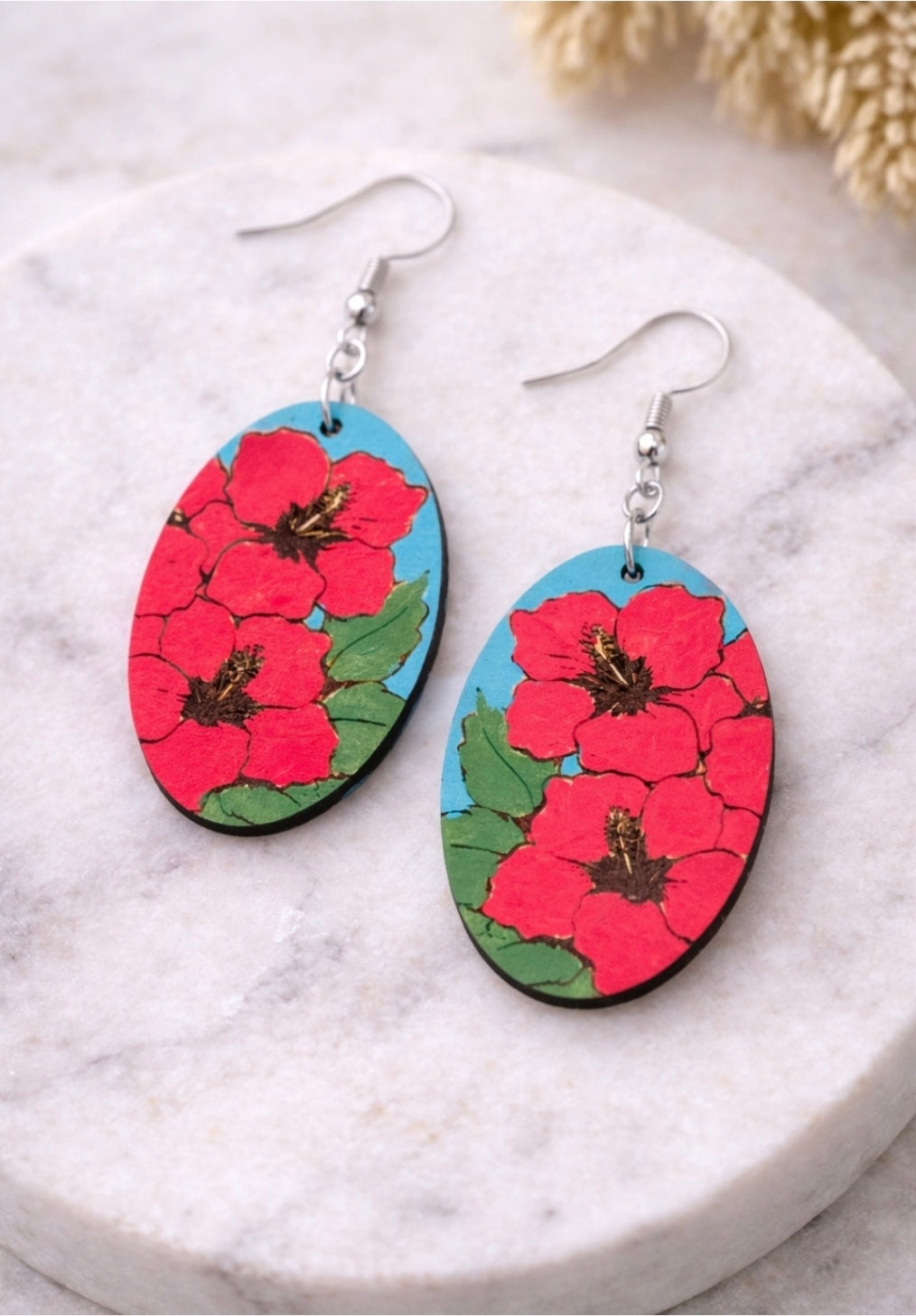 Tropical Wood Earrings - Earrings