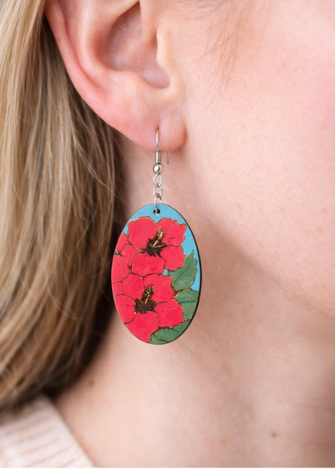 Tropical Wood Earrings - Earrings