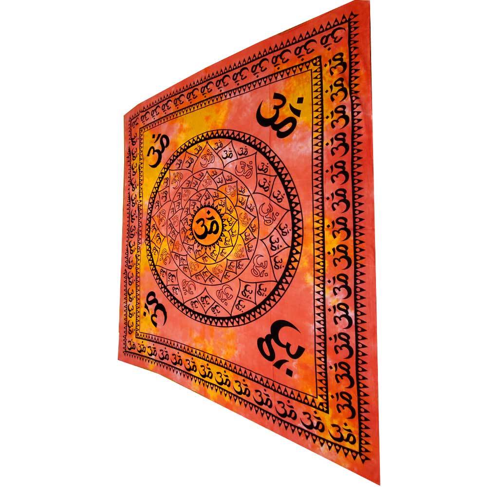 Sunburst Aum Shanti Sanskrit Tapestry - Spiritual & Wellness