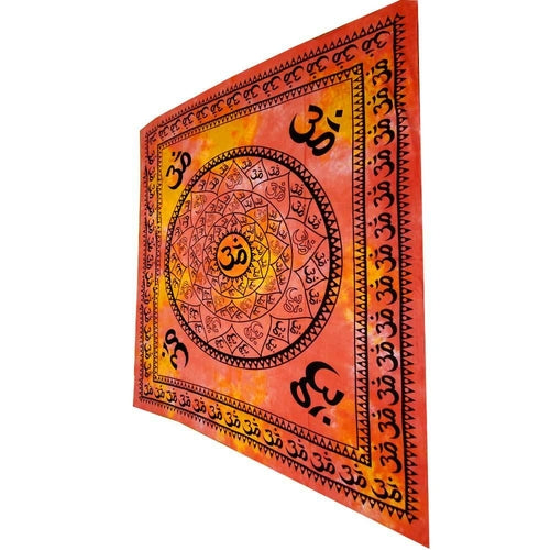 Sunburst Aum Shanti Sanskrit Tapestry - Spiritual & Wellness