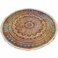 Sunset Burst Round Mandala Crochet Tapestry Wall Hanging - Spiritual & Wellness
