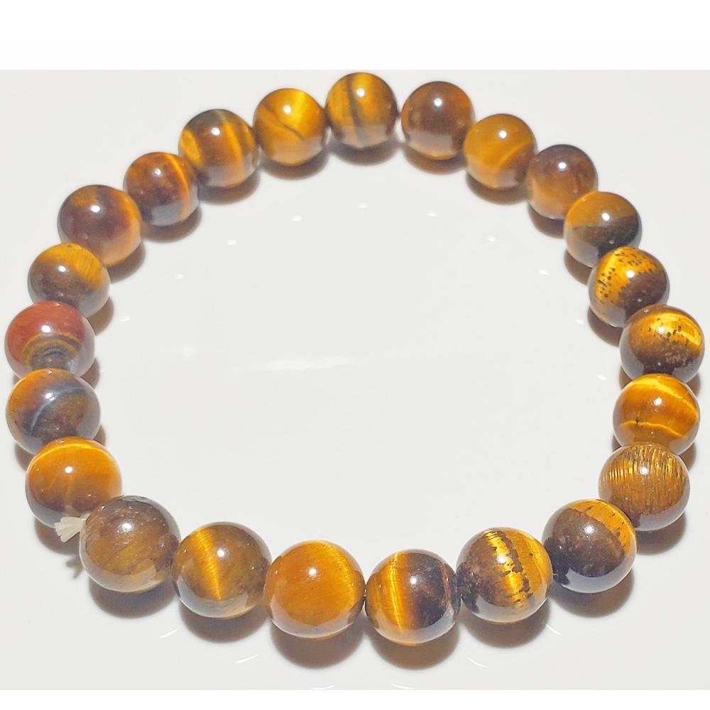 Tigers Eye Beaded Elastic Stretch Bracelet - Spiritual & Wellness