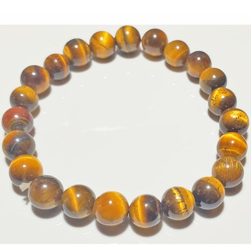Tigers Eye Beaded Elastic Stretch Bracelet - Spiritual & Wellness