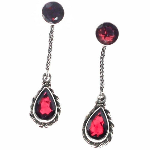 Red Fire Garnet Splendor Earrings - Crystals & Gemstones