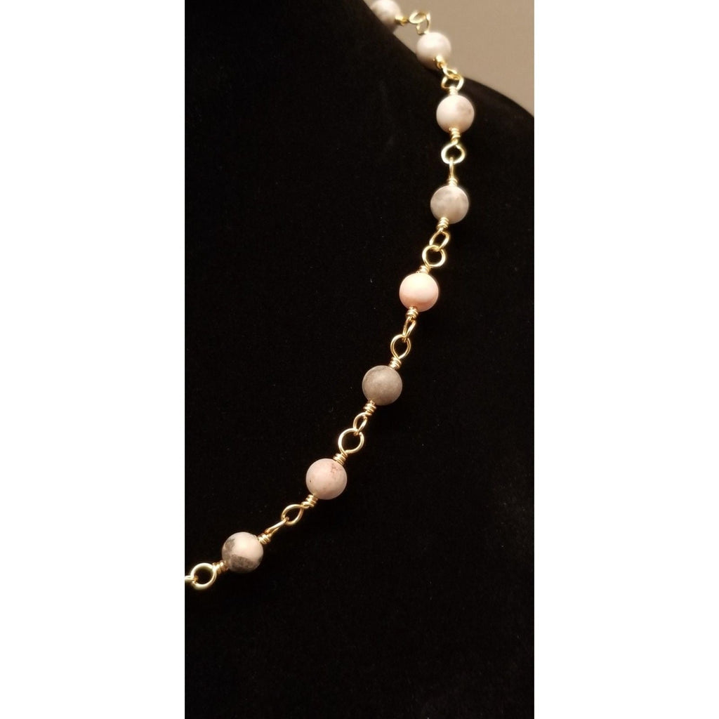 Agate Bead Necklace - Necklaces