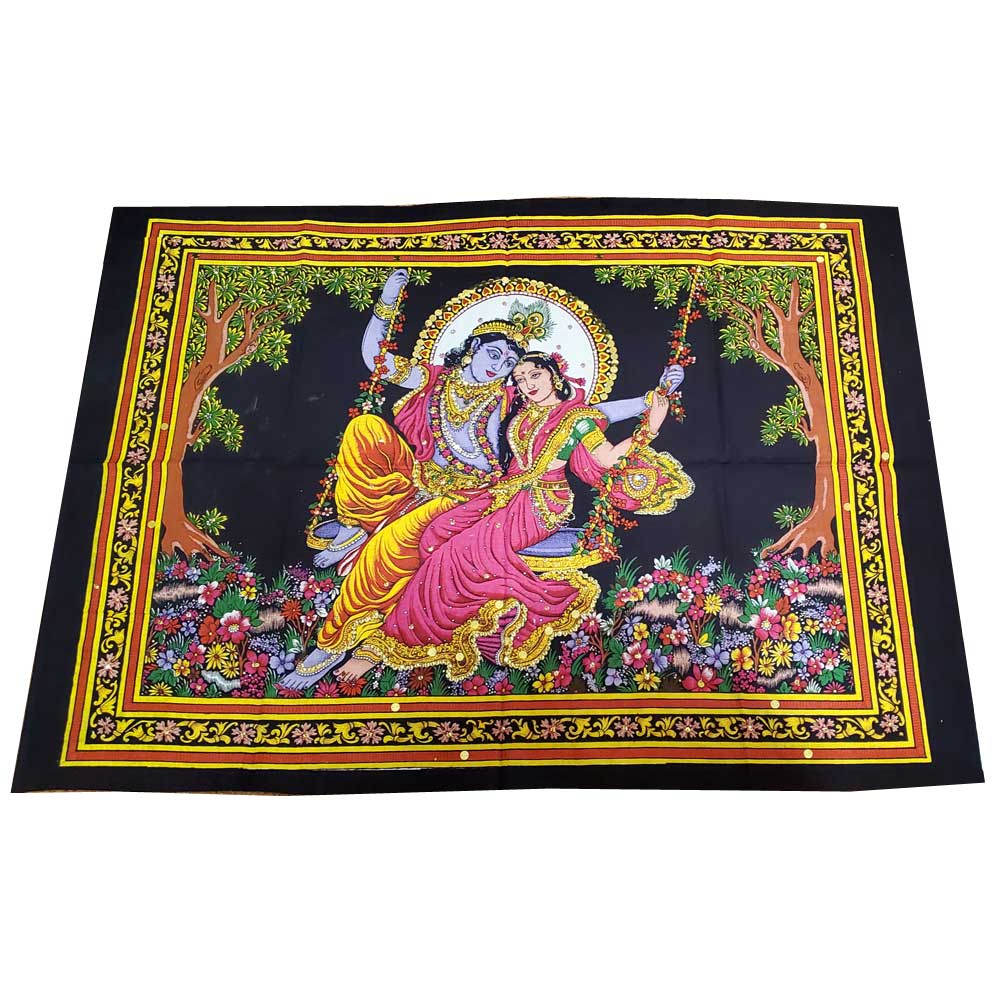 Krishna Black Aesthetic Wall Art - Spiritual & Wellness