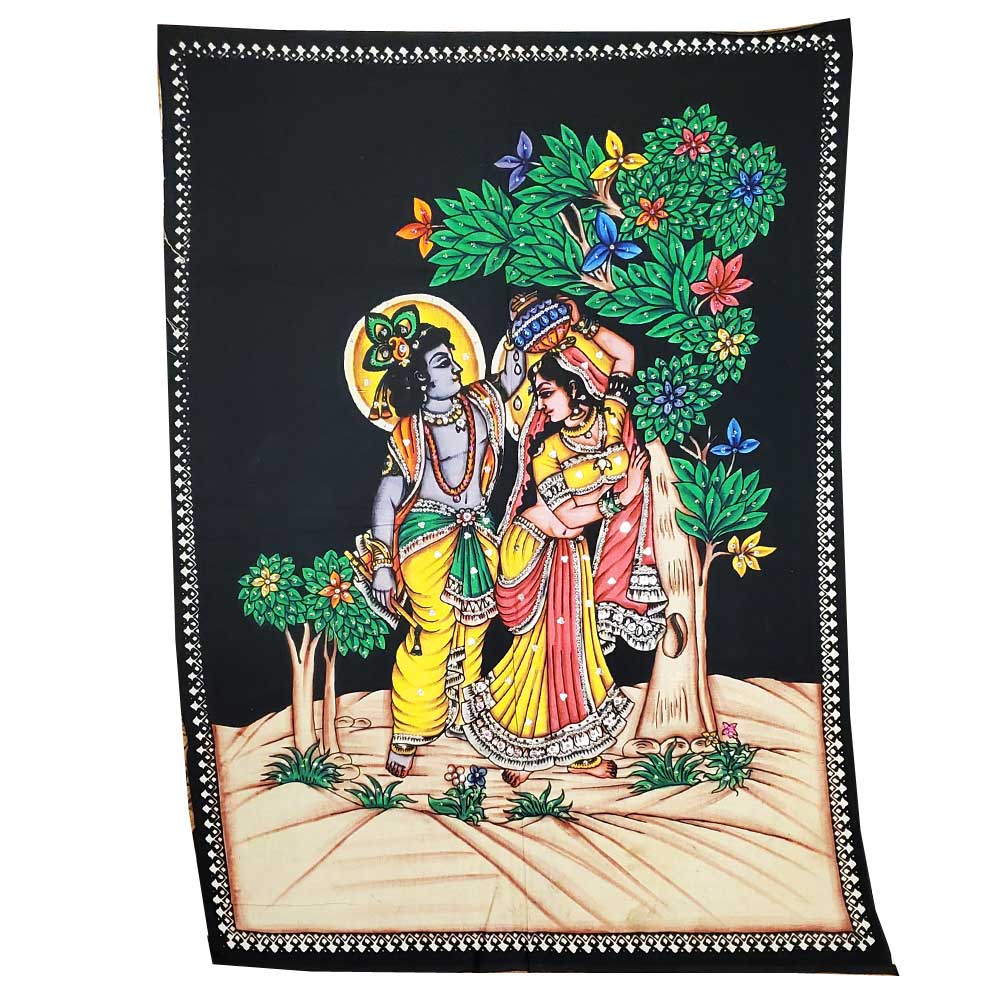 Krishna Black Aesthetic Wall Art - Spiritual & Wellness