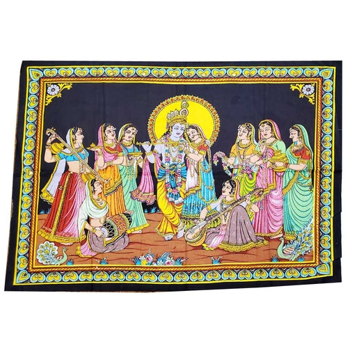 Krishna Black Aesthetic Wall Art - Spiritual & Wellness