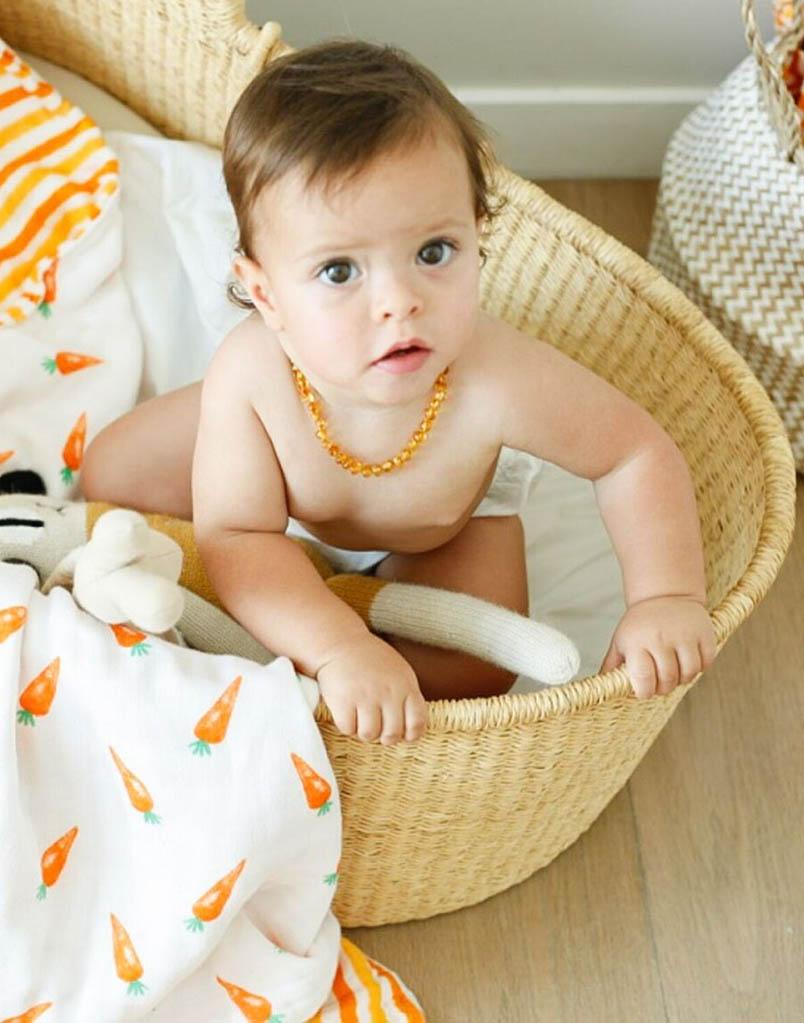 Organic Snug Blanket Carrots Print - Artisan Home Décor