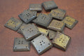 Classic Square Buffalo Bone Buttons – 50 Pack - Artisan Craft Supplies