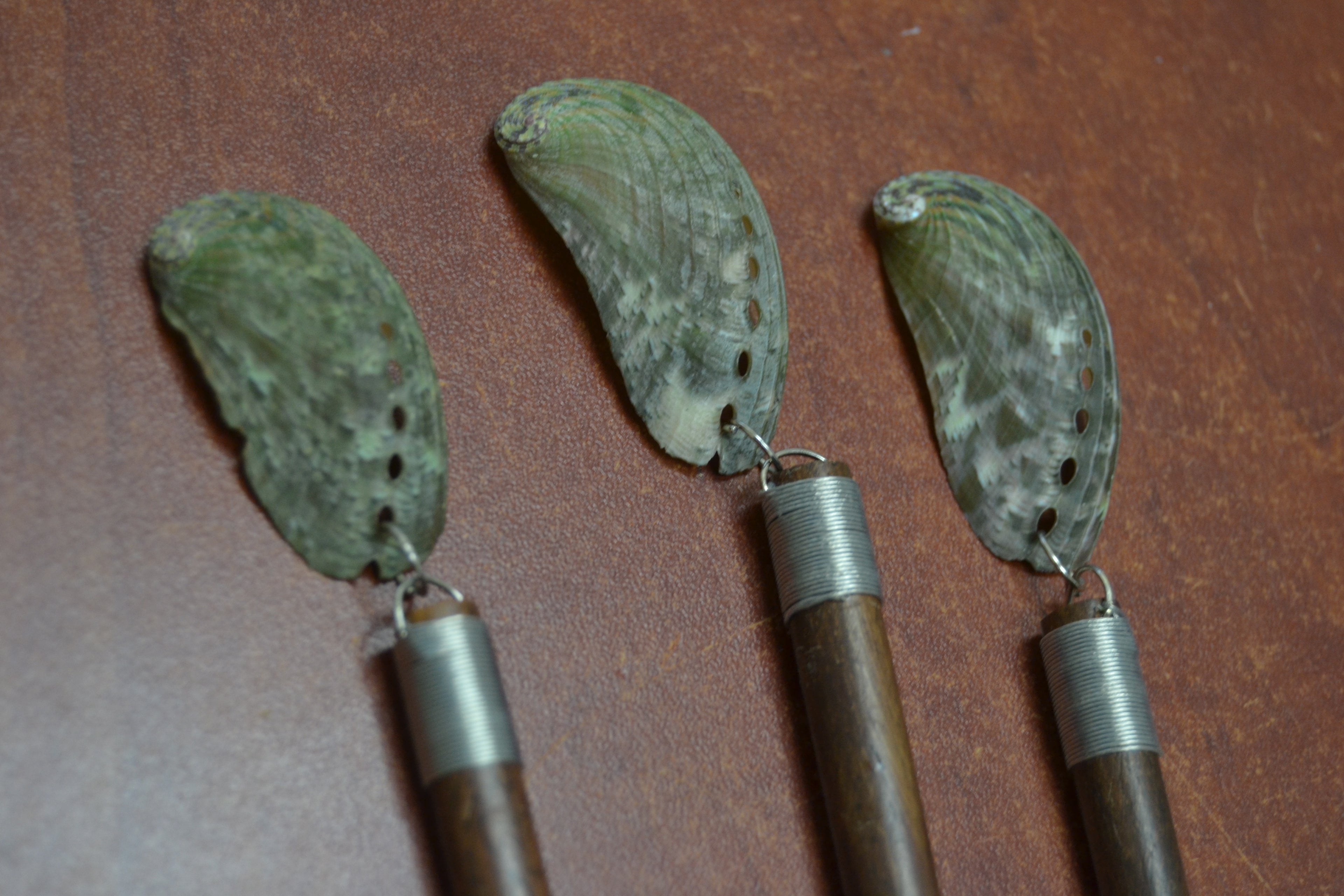 Abalone Shell Hair Sticks – 3 Piece Set - Boho Hair Accessories