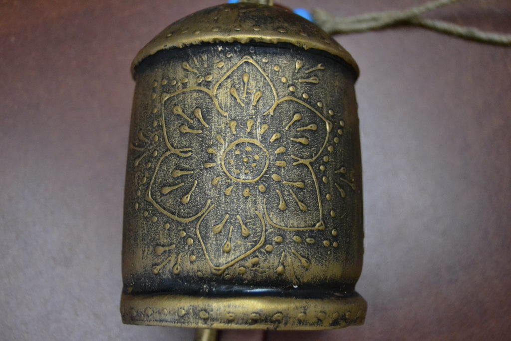 Flower Iron Bell 5" - Rustic Home & Garden