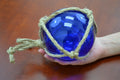 Cobalt Blue Glass Fishing Float 5" - Coastal Home Décor