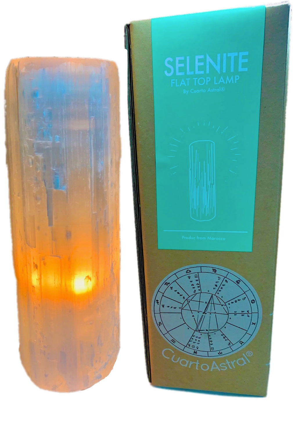 Selenite Flat Top Lamp | High Vibration Healing Light | WorthyVibe