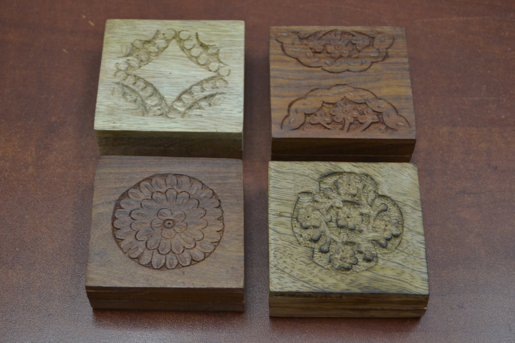 Keepsake Wood Boxes – 4 Piece Set - Home Office & Gifts