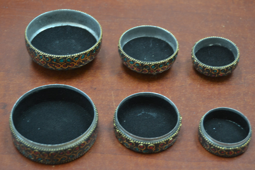 Turquoise Coral Nepal Trinket Boxes – 3 Pack - Home Office & Gifts