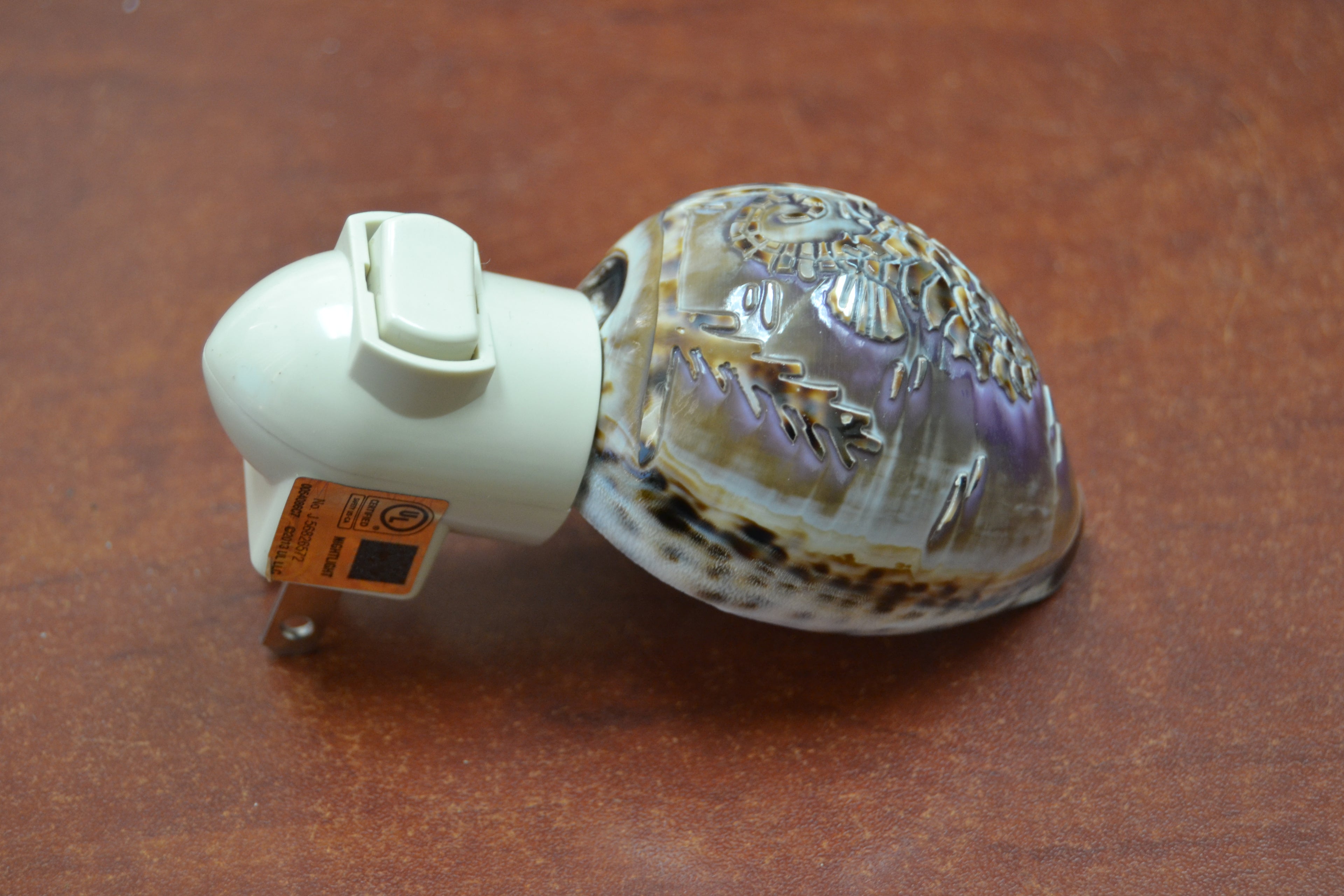 Tiger Seahorse Shell Nightlight - Coastal Home Décor