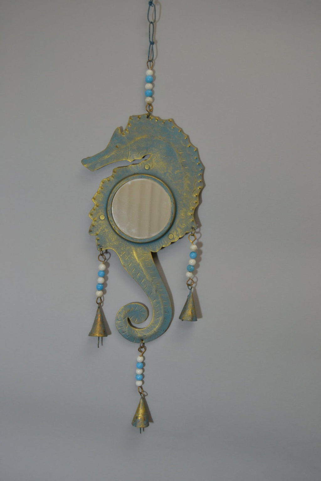 Seahorse Mirror Wall Hanger - Coastal Home Décor