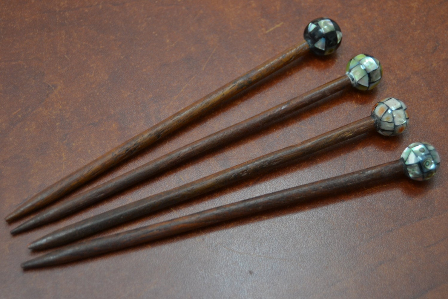 Mother of Pearl Hairsticks – 4 Pack - Artisan Fashion Accessories