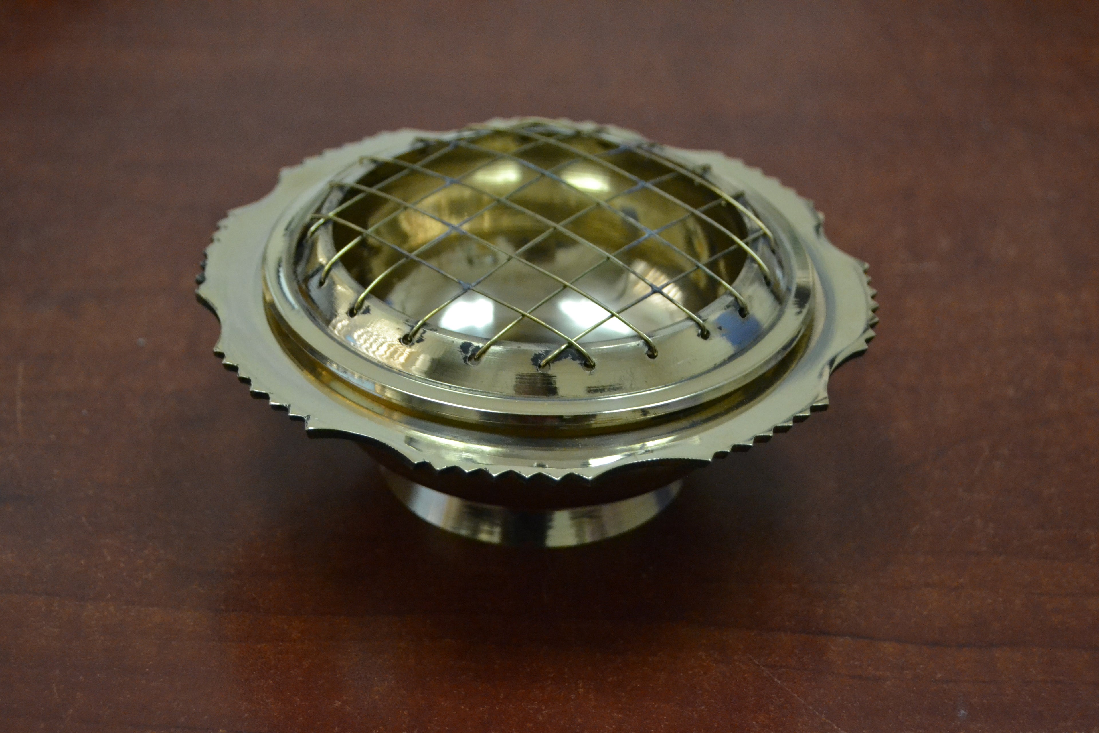 Brass Circle Incense Burner Lamp - Spiritual & Wellness